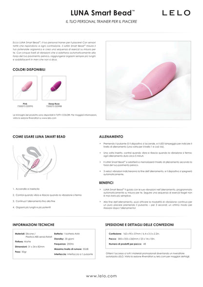 LELO Smart Bead - Palline Vaginali Per esercizi Kegel