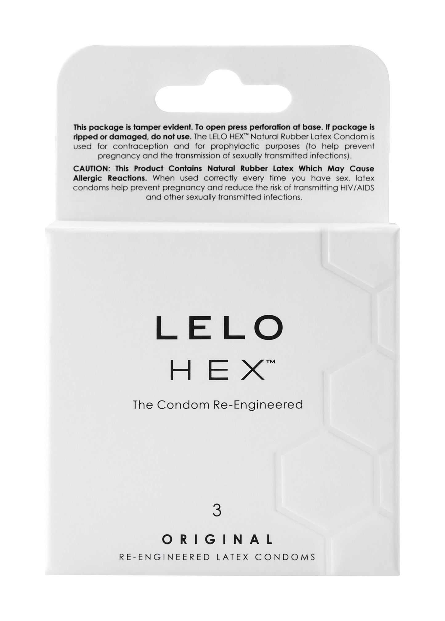 Preservativi HEX Confezione da 3 originali (HAN) -lelo